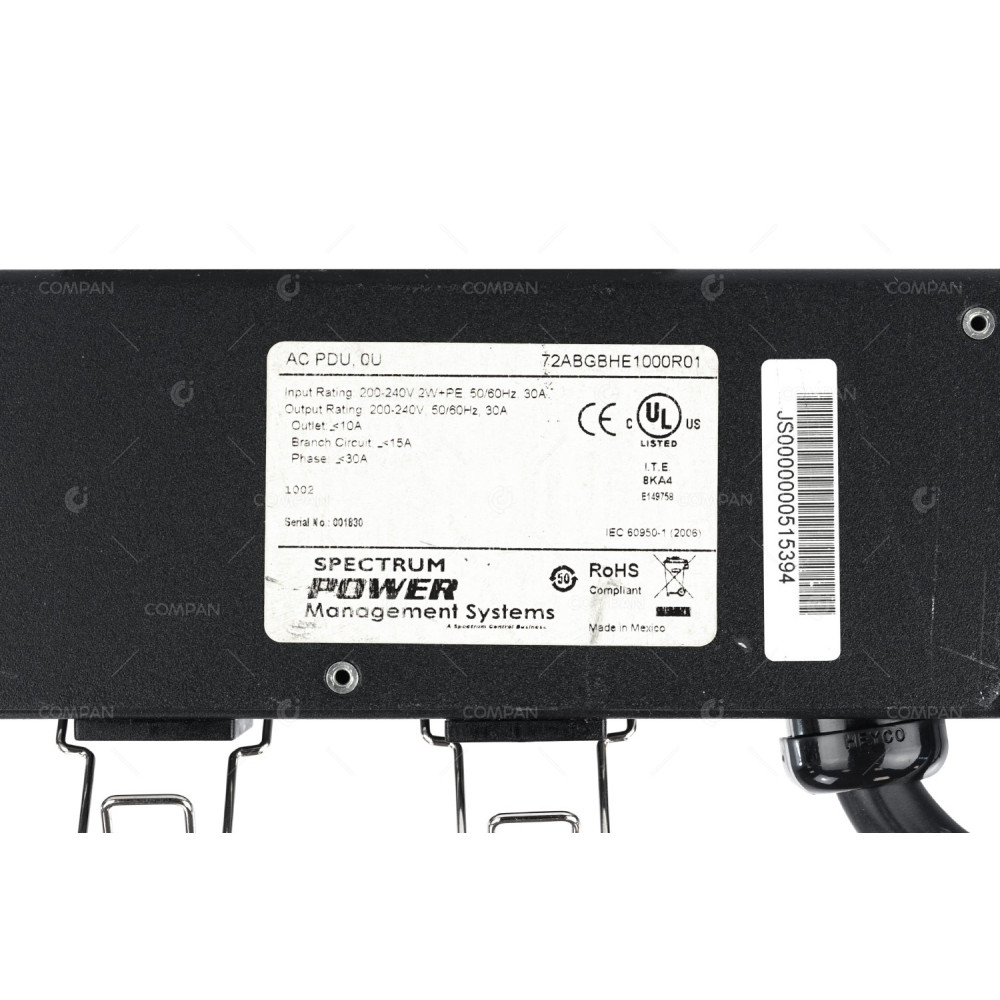 150-00009 NETAPP DUAL PDU  8 x C13 10A OUTLETS 15A BRANCH CIRCUT COMBINED 32A